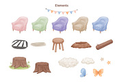 Reading Animals Watercolor Clipart, an Animal Illustration by ElenaPlatovaArt (Thumbnail 15 of 22)