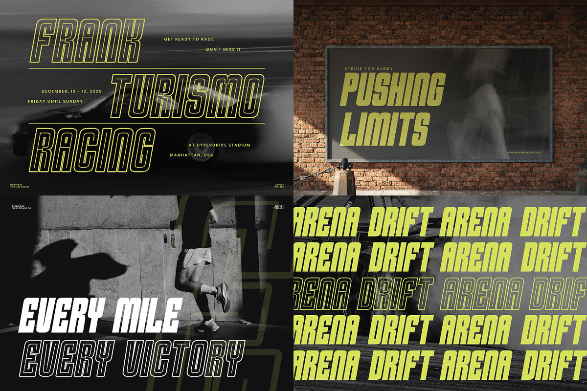 Futuristic & Sport Font Bundle, a Sans Serif Font by Flawless And Co (Photo 9 of 11)