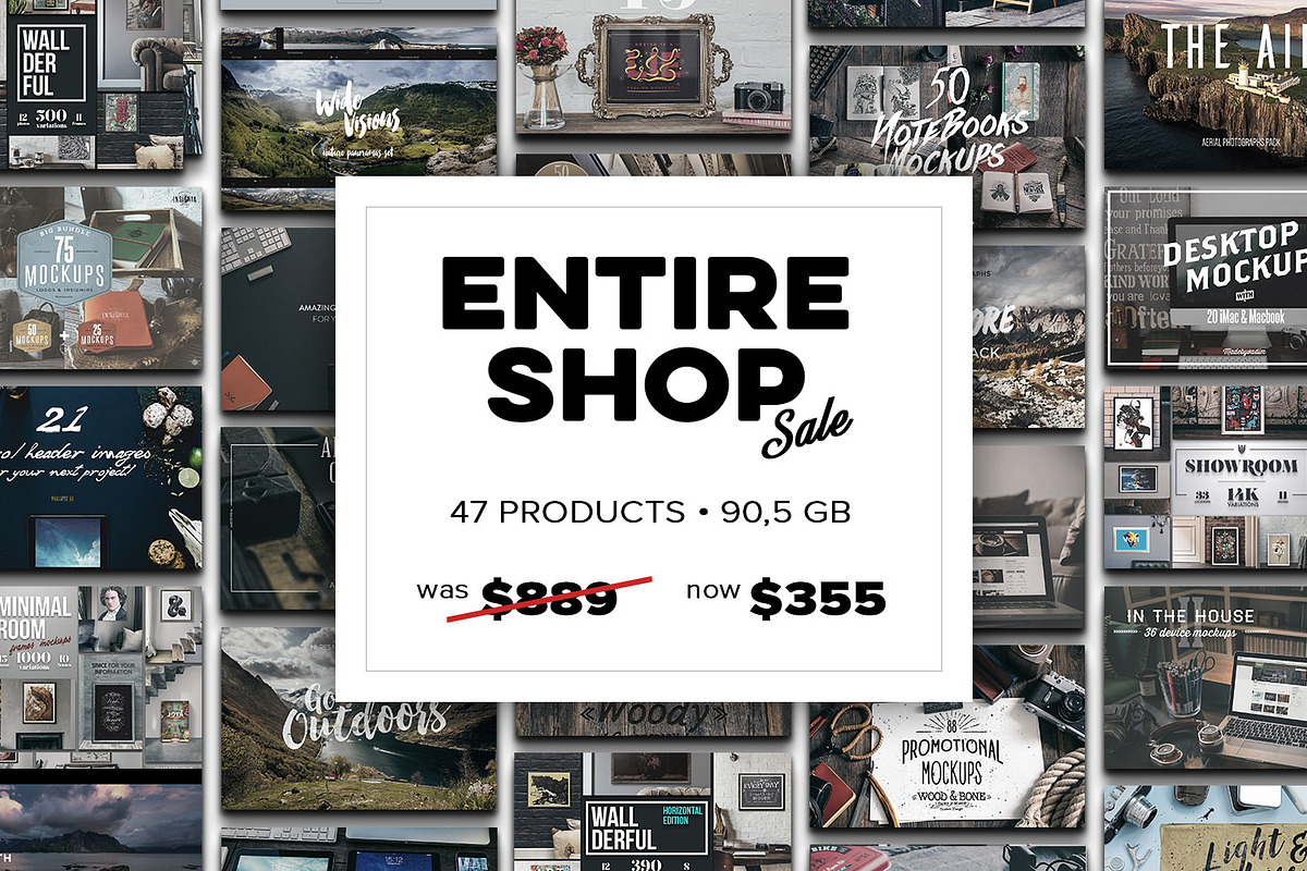 ENTIRE SHOP - 60% OFF, a Graphic by Madebyvadim (Photo 1 of 24)