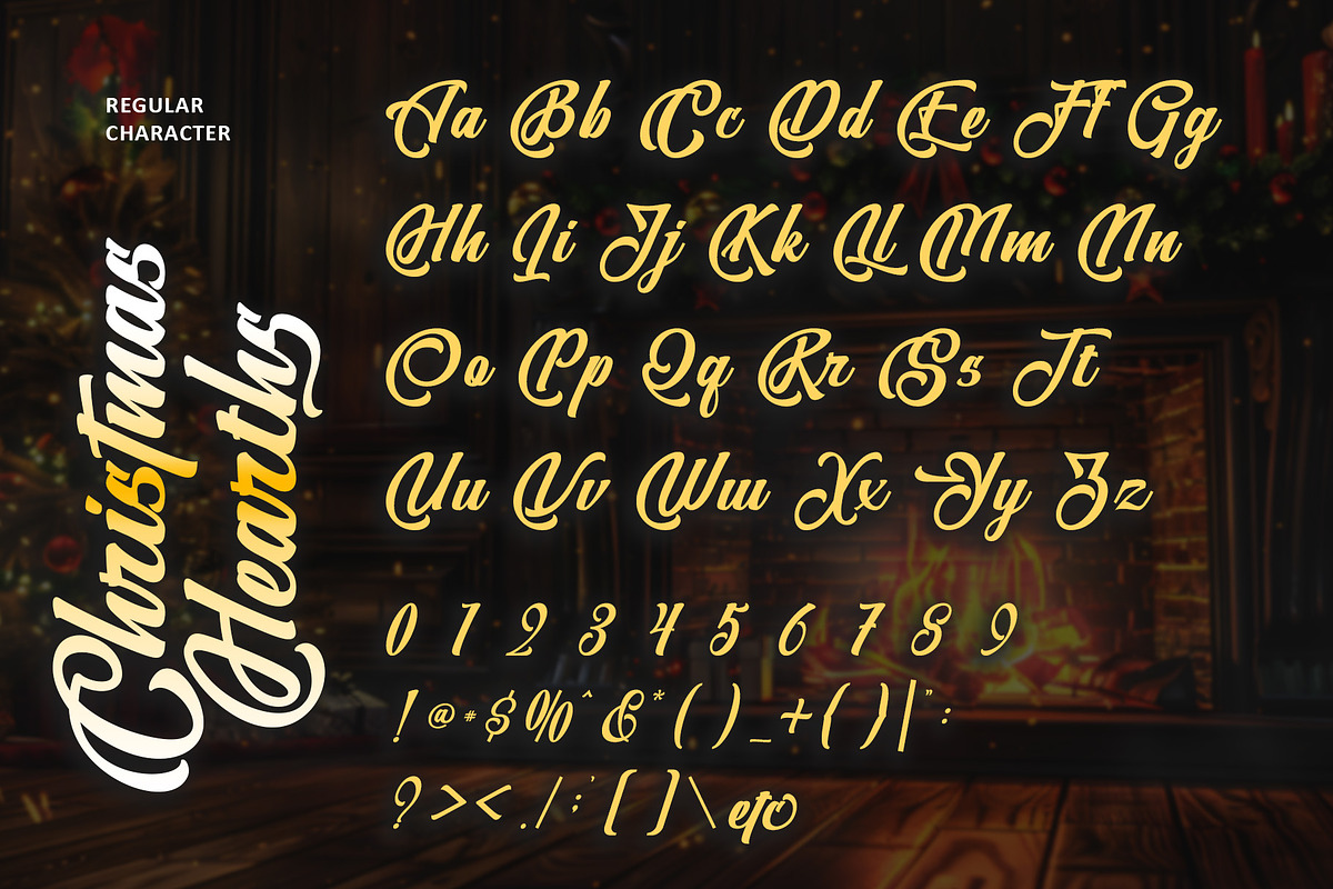Christmas Hearths – Christmas Script, a Script Font by Letterara (Photo 11 of 15)