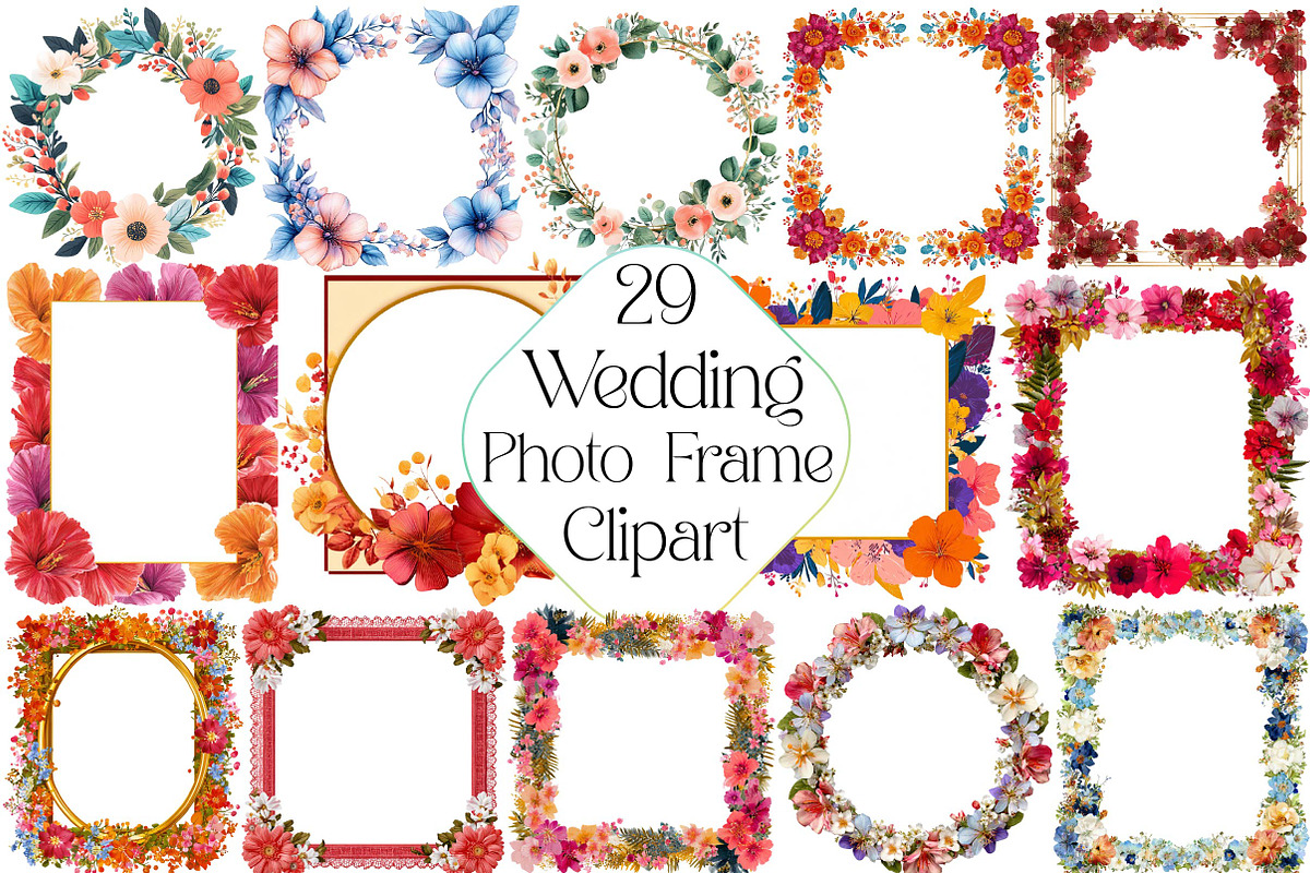 Wedding Photo Frame Clipart, an Illustration by DreamPrint404 (Photo 1 of 5)