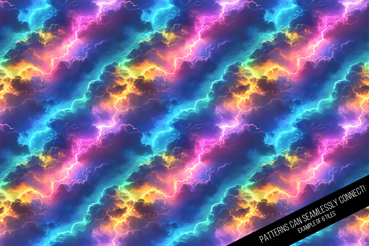 Lightning Seamless Digital Paper, a Pattern Graphic by Chromolume Studio (Photo 11 of 15)