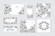 Peony Floral Card Templates, a Card Template by Sunset&Sea Design (Thumbnail 1 of 2)