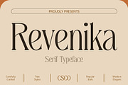 Revenika – Elegant Serif, a Serif Font by Craft Supply Co. (Thumbnail 1 of 8)