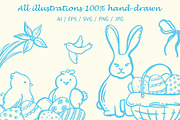 Easter Whimsy illustrations clip art, a Seasonal Illustration by susie-p-art (Thumbnail 12 of 15)