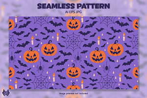 Pumpkin And Spider - Pattern