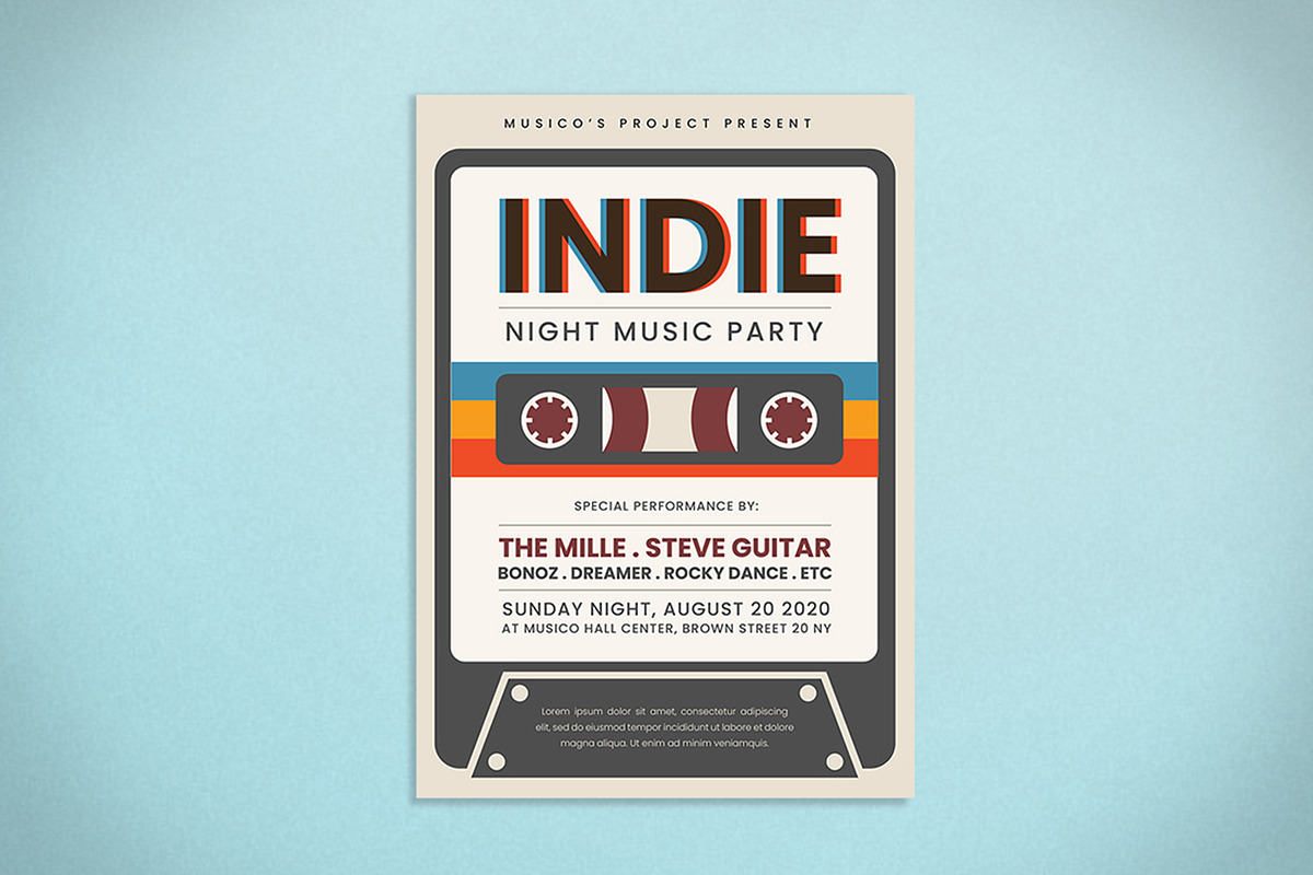 Indie Music Flyer, a Flyer Template by Graphr (Photo 1 of 3)