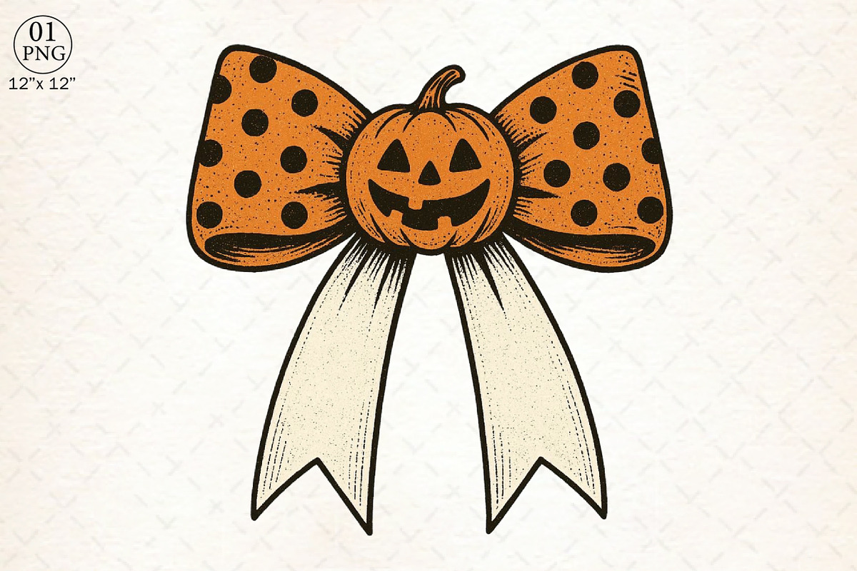 Halloween Bow PNG Pumpkin Ghost, an Illustration by Libby Wishes (Photo 1 of 6)