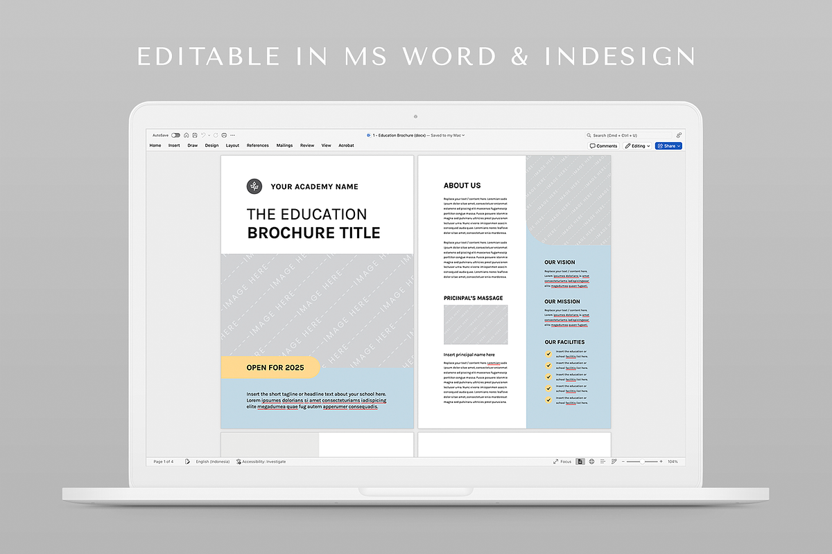 Education Brochure | MS Word & Indd, a Brochure Template by Leaflove (Photo 5 of 5)