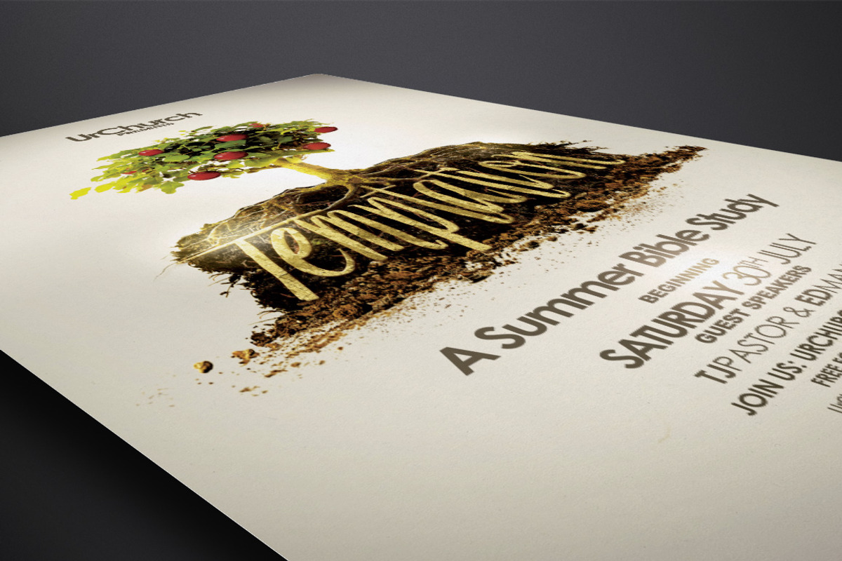 Temptation:Series, Bible Study Flyer, a Flyer Template by Design Cloud (Photo 3 of 4)