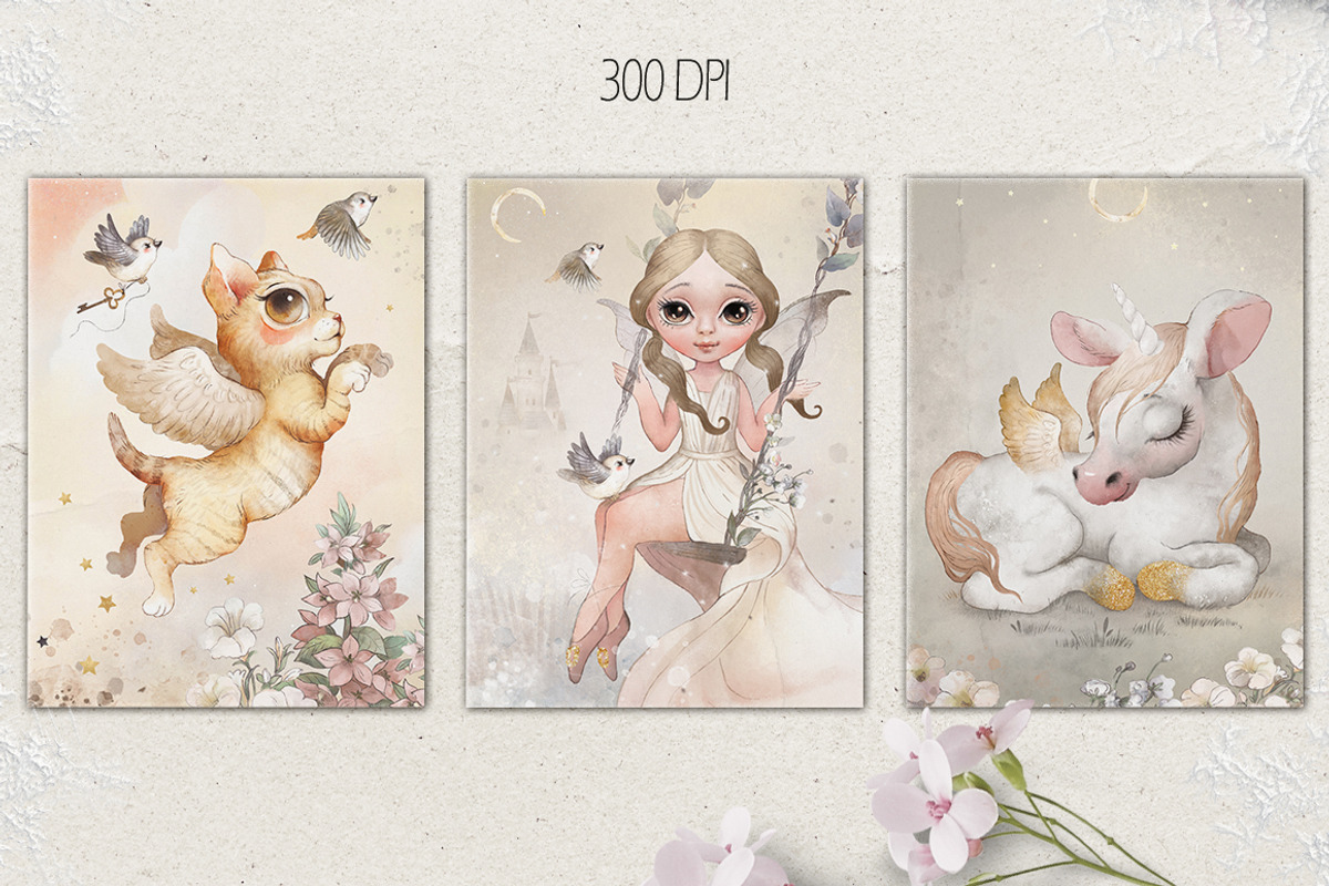 Flower circus.Watercolor vintage set, a Texture Illustration by TanyaSchuka (Photo 5 of 15)