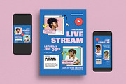 Live Stream Event Flyer Set, a Flyer Template by Guuver (Thumbnail 1 of 4)