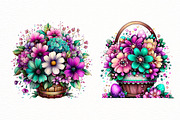 spring floral basket clipart, an Illustration by Designworld (Thumbnail 5 of 6)