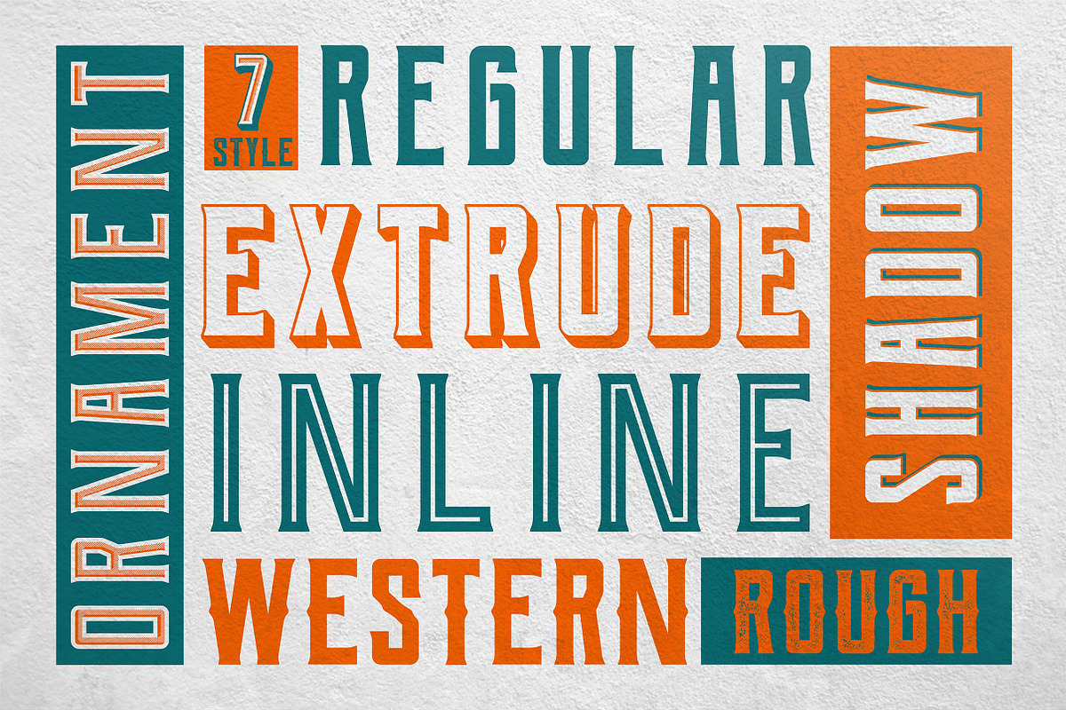 Berg layered font (7 Font)