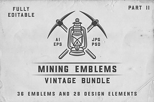 36 Vintage Mining Emblems part 2