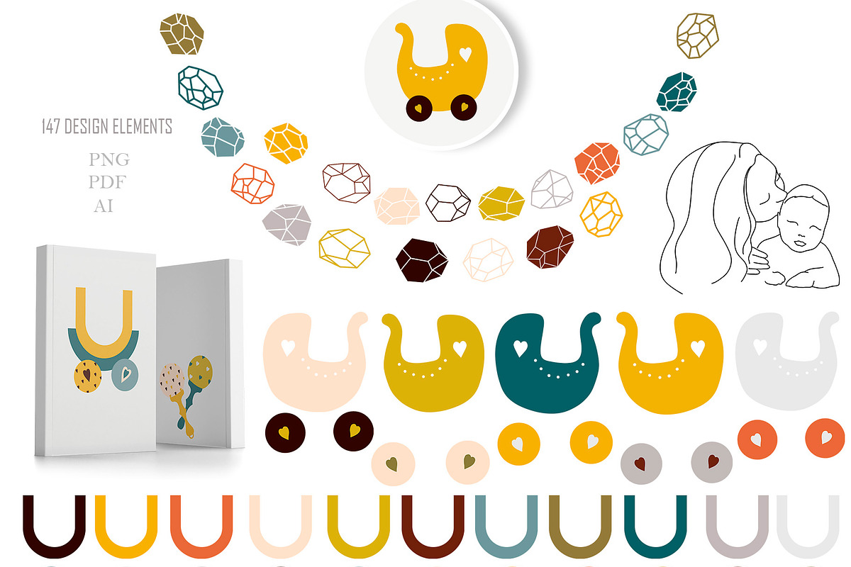 BABY WORLD LINE ART COLLECTION, an Illustration by ArtOLB (Photo 4 of 6)