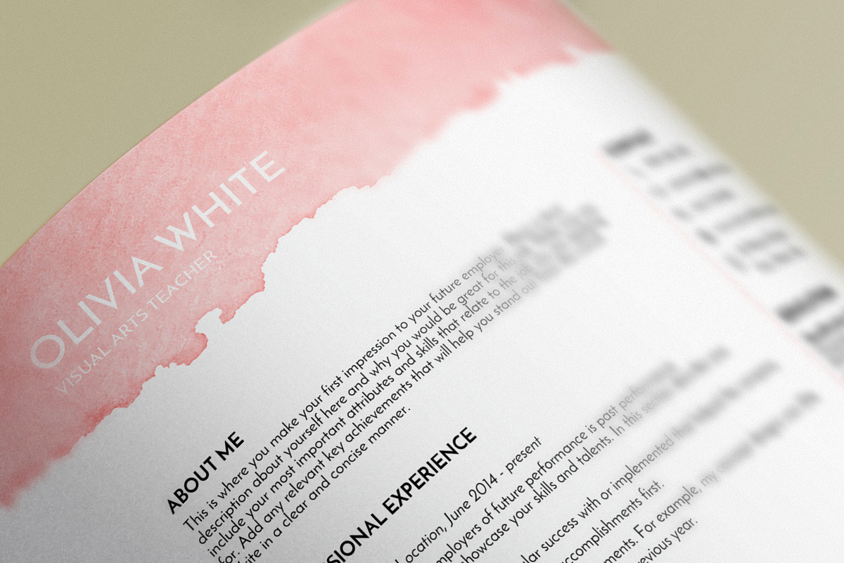 creative resume template ms word, a Resume Template by PinkJellyfish (Photo 5 of 6)