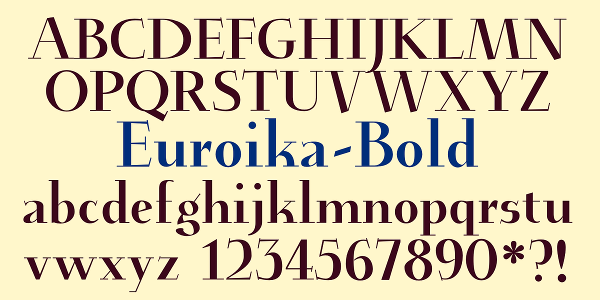 Euroika, a Serif Font by Ingrimayne Type (Photo 9 of 10)
