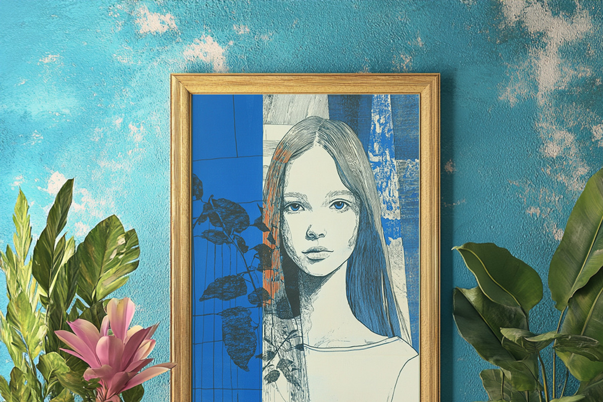 Blue Summer 40 Digital Papers Bundle, a Person Illustration by Fusion Dream (Photo 5 of 8)