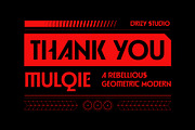 Mulqie – Rebellious Geometric Modern, a Sans Serif Font by Drizy (Thumbnail 10 of 10)