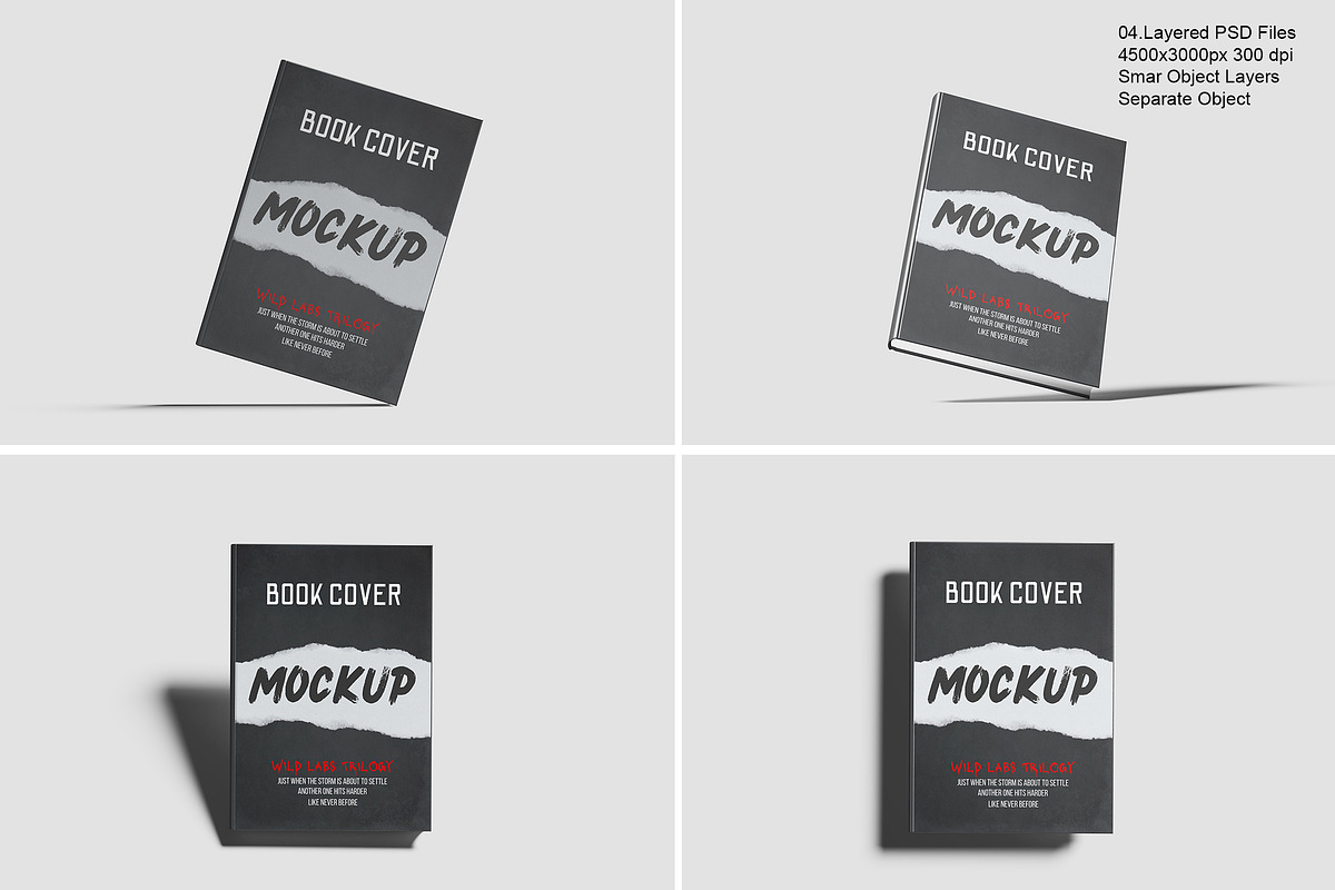 High-Quality Book Cover Mockup, a Books & Magazine Mockup by safrizalstudio (Photo 1 of 5)
