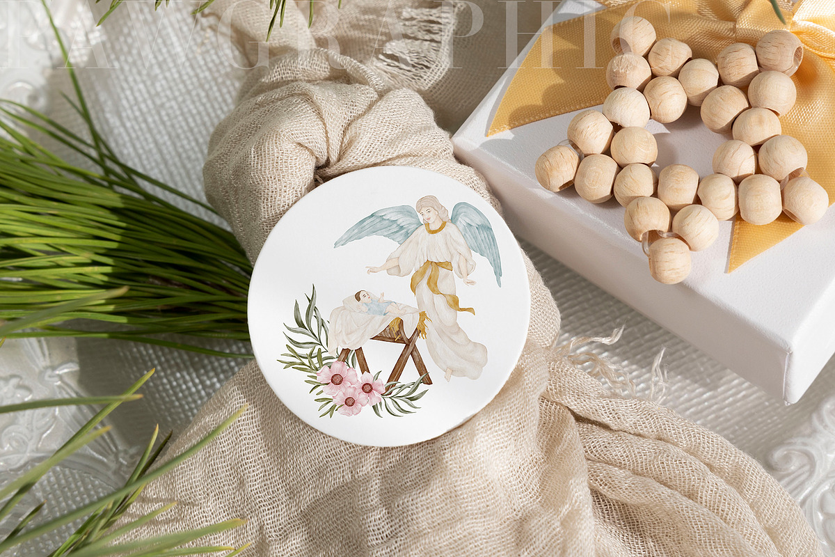 Christmas Holy Night Nativity Scene, a Seasonal Illustration by PawGraphic (Photo 8 of 10)