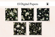 White Jasmine Seamless Pattern, a Pattern Graphic by Pawsitively Aesthetic (Thumbnail 3 of 4)