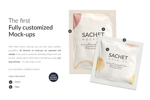 2 Types Sachet 18x Mock-ups