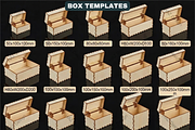 Wooden Box Laser Cut Pattern Bundle, a Graphic by AtacanDigital (Thumbnail 2 of 4)