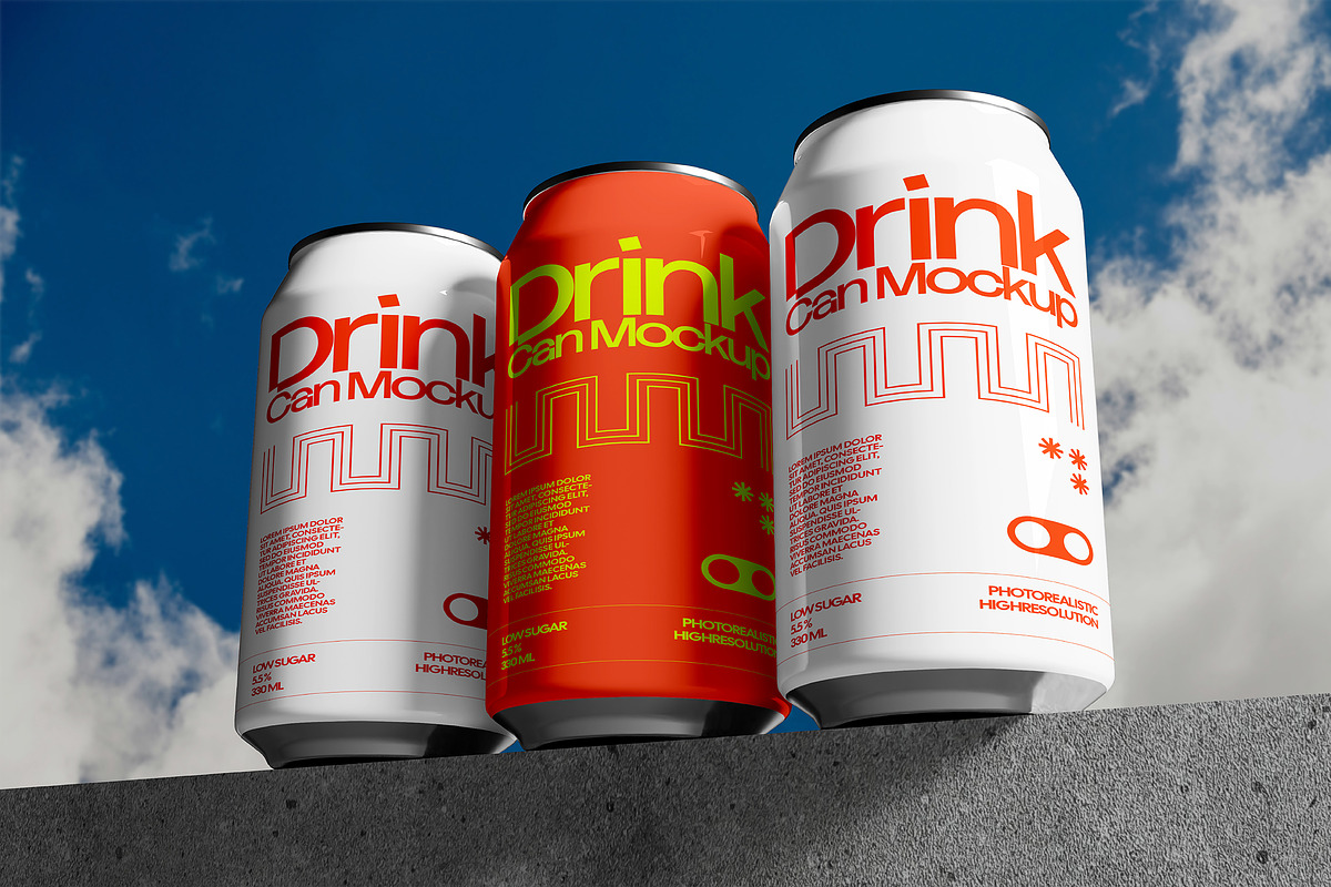 Drink Can Mockup, a Packaging Mockup by VanillineGraph (Photo 4 of 7)