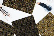 20 Art Deco Seamless Vector Patterns, a Pattern Graphic by CatJello Graphics (Thumbnail 5 of 23)