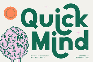 Quick Mind Bold Display Typeface, a Slab Serif Font by timelesstype.co