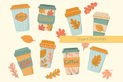 Autumn Coffee patterns & clipart, a Food Illustration by Carpet Tapete Pretzel (Thumbnail 2 of 10)