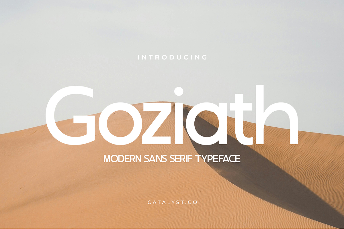 Goziath Modern Sans Serif Font, a Sans Serif Font by Catalystco Studio (Photo 1 of 11)