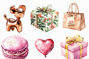 Watercolor Woman’s Birthday Clipart, an Illustration by Craft Nest (Thumbnail 4 of 6)