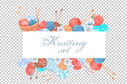 Knitting watercolor set. Crochet., an Illustration by SabinaWatercolorArt (Thumbnail 11 of 16)