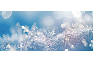 Macro photo of snowflake with bokeh, a Holiday Photo by piter.goskov