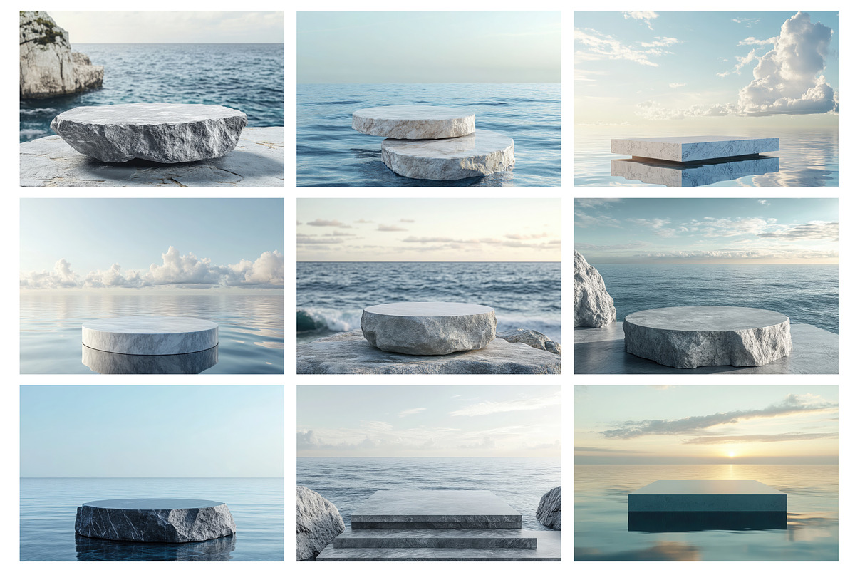 Marble Slabs on Ocean Surface, a Nature Photo by Nebbia (Photo 3 of 4)