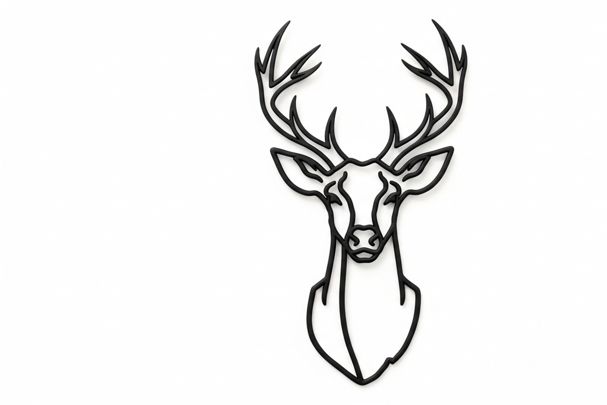 deer head wall mount silhouette, an Illustration by Amazin_art (Photo 3 of 51)