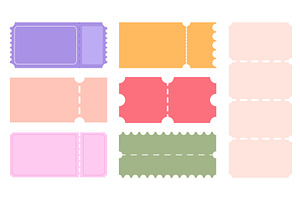 Coupon templates. Colorful voucher, an Illustration by LadadikArt