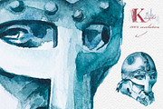 Watercolor Knight Clipart Set, a Person Illustration by ArtCreationsDesign (Thumbnail 10 of 10)