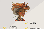 SASSY VICTORIAN OLD LADY CLIPART, a Person Illustration by Daring Digies (Thumbnail 6 of 7)
