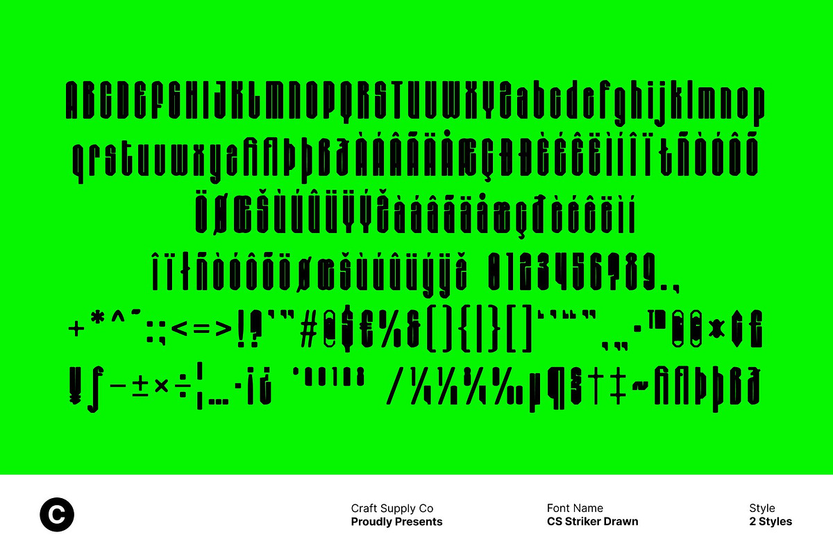 CS Striker Drawn, a Sans Serif Font by Craft Supply Co. (Photo 8 of 8)
