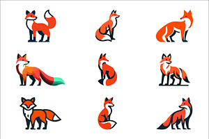 Modern Minimal Fox Logos, a Branding & Logo Template by Vectorium Studio