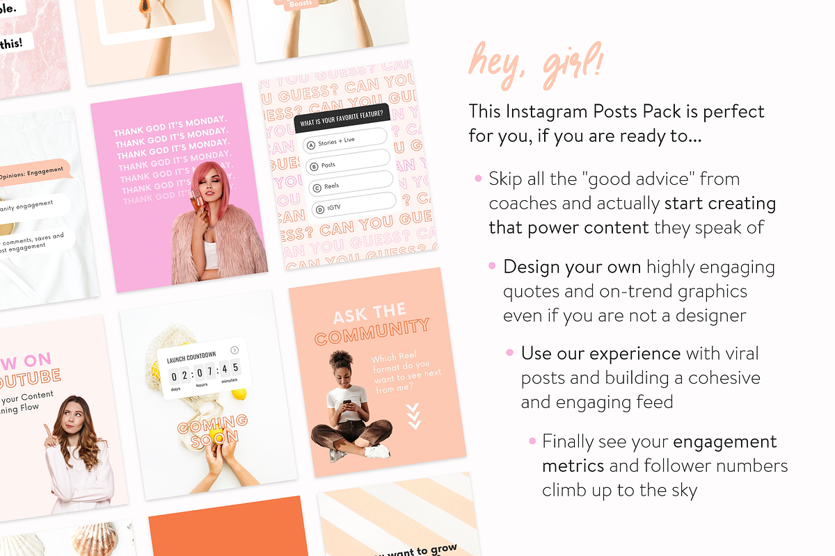 Instagram Engagement Posts Template, a Social Media Template by My Social Boutique (Photo 10 of 10)