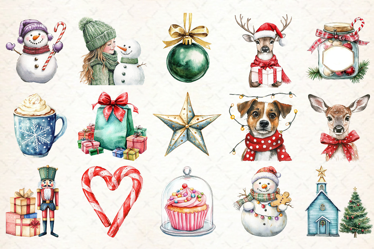 Glitter Cute Christmas Sublimation, an Illustration by Libby Wishes (Photo 3 of 8)