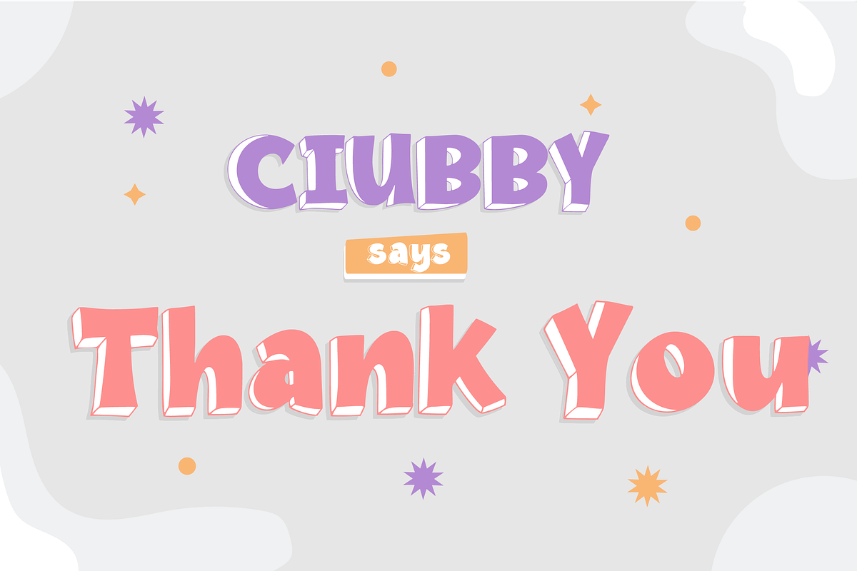 Chubby Display Font, a Symbol Font by Graphue (Photo 9 of 9)