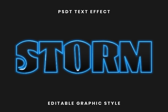 Neon Outline Text Effect preview 2