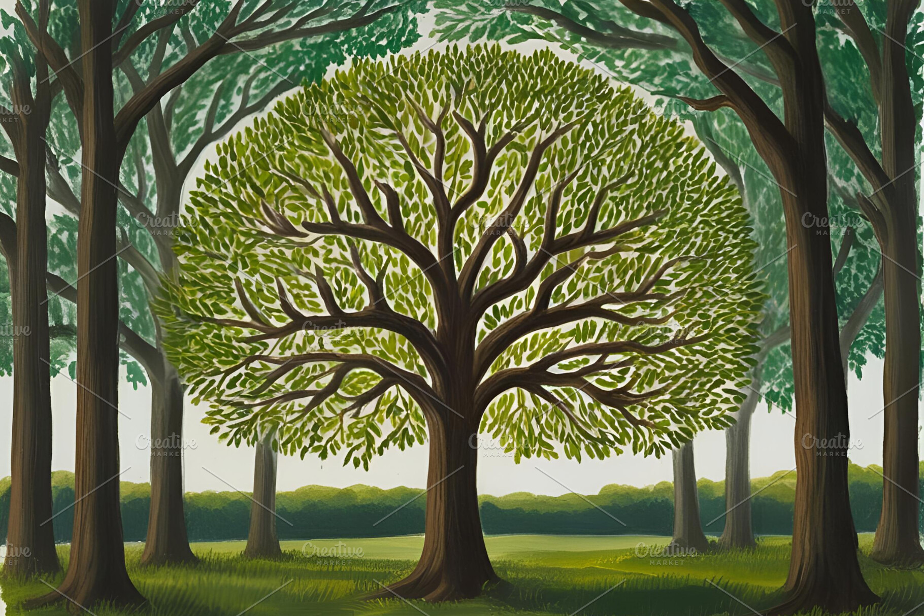Tree of life illustration photograph, a Nature Photo by ComfortQ