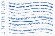 11 Hand-Drawn Illustrator Brushes, a Brush Add-On by Elvenmade Studio (Thumbnail 2 of 2)